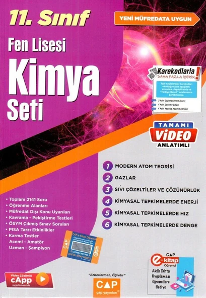 11.Sınıf Fen Lisesi Kimya Seti Çap Yayınları ürün görseli 1
