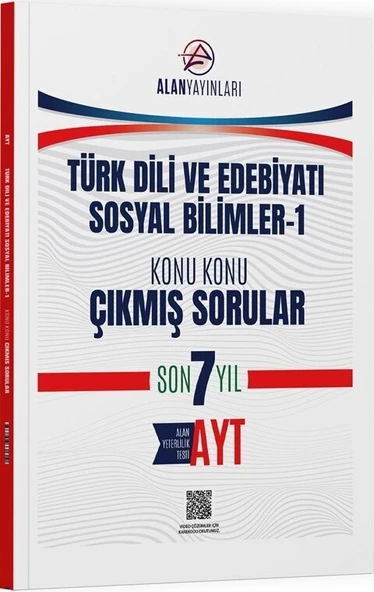 AYT Türk Dili ve Edebiyatı Sosyal Bilimler 1 Konu Konu Çıkmış Sorular Son 7 Yıl Alan Yayınları ürün görseli 1
