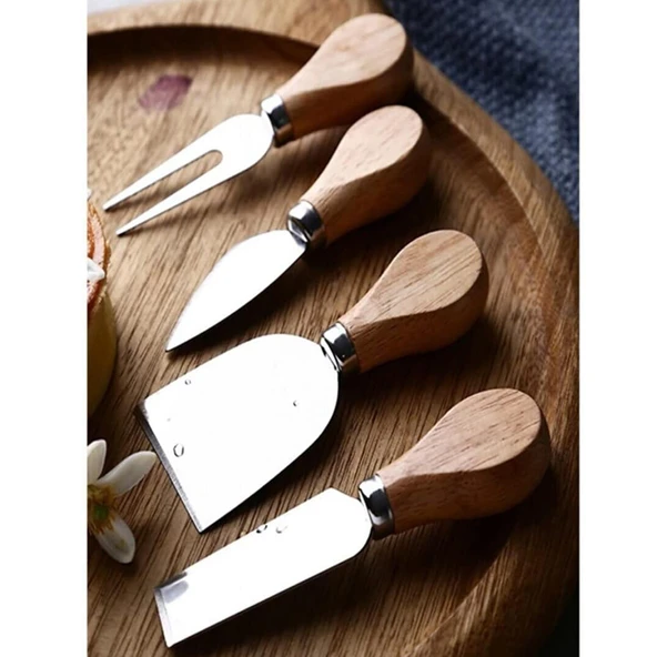 Ivory Paslanmaz Çelik Peynir Bıçağı Seti 4 Parça 13cm - Resim 3