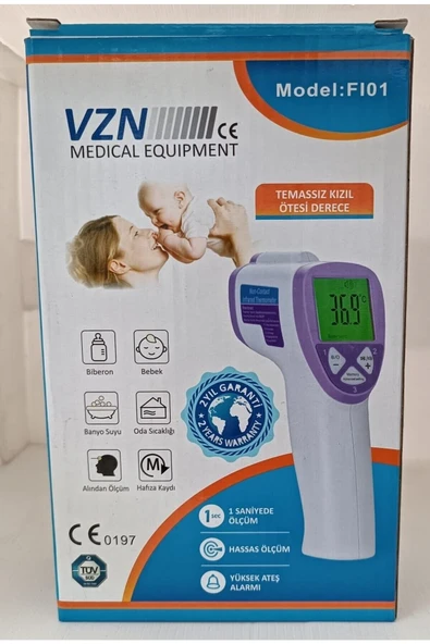 MEDITERIAN Vzn Temassız Ateş Ölçer Kızılötesi Temassız Ateş Ölçer ürün görseli 1