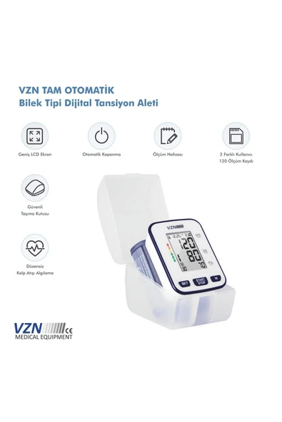 VZN Bilekten Otomatik Digital Tansiyon Aleti Dbp-2141 (5 YIL GARANTİLİ) ürün görseli 1