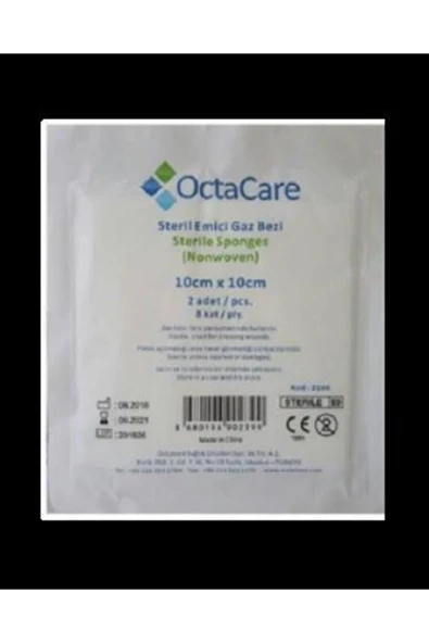 Octacare Steril Emici Gazlı Bez 10 Cm X 10 Cm 2adet ürün görseli 1