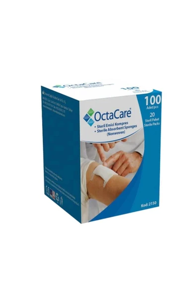 Octacare Steril Emici Kompres Gazlı Bez 7,5x7,5cm 100 Adet ürün görseli 1