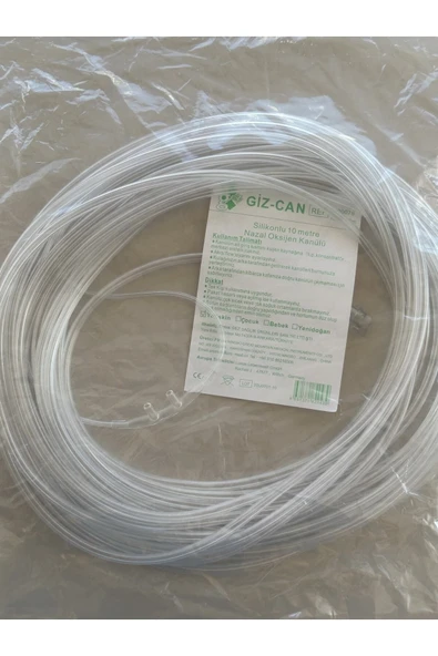 Giz-Can Oksijen Kanülü 10 METRE Silikonlu Nazal Kanül ürün görseli 1