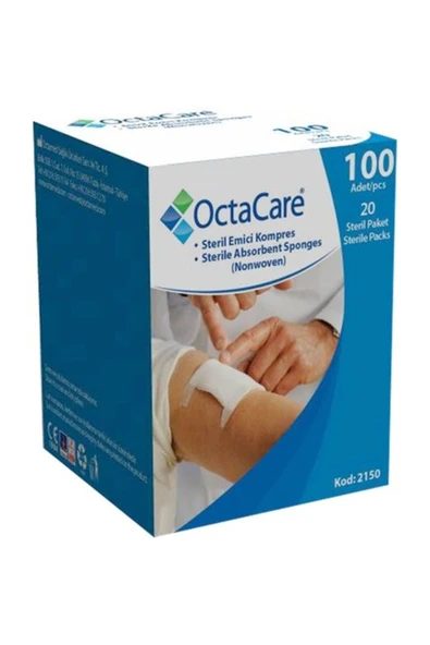 Octacare Gaz Kompres - Steril - 7,5cmx7,5cm - 100 Lü Kutu ürün görseli 1