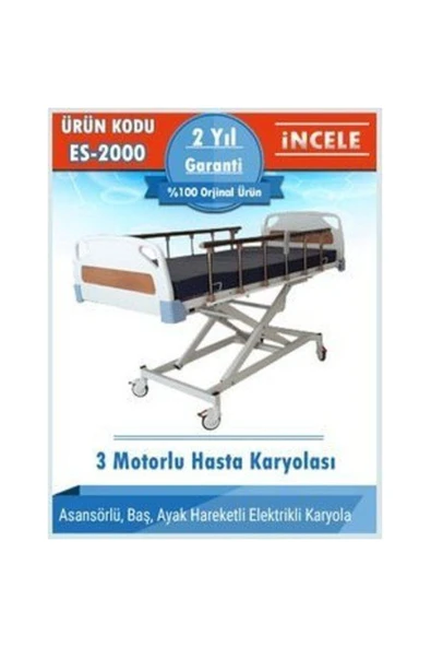 MEDİKALCİM 3 Motorlu Hasta Yatağı Full Abs Kaplama ürün görseli 1