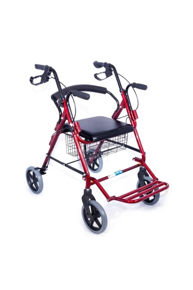 MEDİKALCİM Dm9146 Ayak Pedallı Alüminyum Rolatör (tekerlekli Sandalye Gibi Kullanma Imkanı) ürün görseli 1