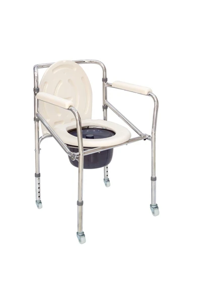 MEDİKALCİM Comfort Plus DM-697 Küçük Tekerlekli Tuvaletli Sandalye ürün görseli 1