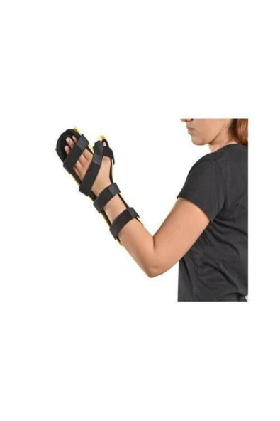 teknotrust Siyah Statik El Bilek Ateli Termo Plastik Istirahat Splinti Joints Sol El Medium ürün görseli 1