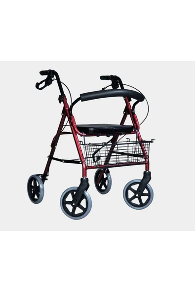 MEDİKALCİM Leo 347R Oturmalı Rollator Ayak Pedalli ürün görseli 1