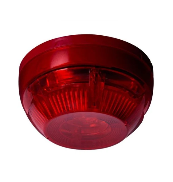TEKNIM Teknim TFS-3192R Konvansiyonel Flasörlü Alarm Sireni, Kirmizi ürün görseli 1