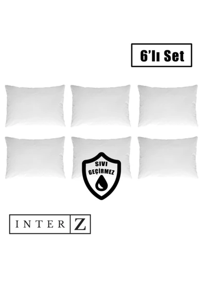 6'lı Set Sıvı Geçirmez Yastık Koruyucu Alez Fermuarlı , 50x70 Cm ürün görseli 1
