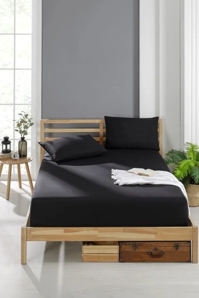 Battal Boy Ranforce 57 Tel Lastikli Çarşaf Seti 180x200 (2 Yastık Kılıfı Dahil) ürün görseli 1