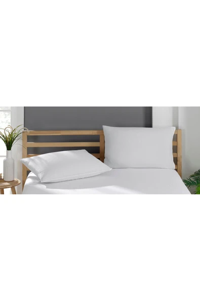 Pamuklu Beyaz Yastık Kılıfı 2 Adet 50x70 Cm ürün görseli 1