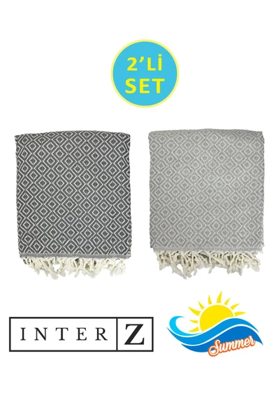 2'li Set Peştemal Plaj Havlusu , %100 Pamuk , Xxl 90x170cm, Bodrum ürün görseli 1