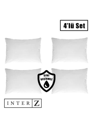 4'lü Set Sıvı Geçirmez Yastık Koruyucu Alez Fermuarlı , 50x70 Cm ürün görseli 1