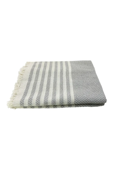Örgü Desenli Saçaklı Tek Kişilik Pike 170x220 Cm ürün görseli 1