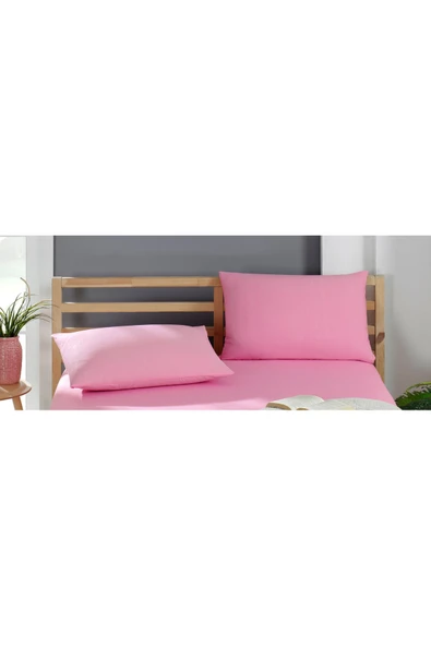 2 Adet Pamuklu Yastık Kılıfı 50 X 70 Cm Pembe ürün görseli 1