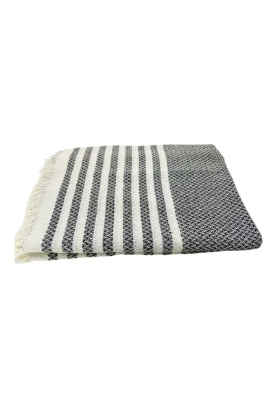 Örgü Desenli Saçaklı Tek Kişilik Pike 170x220 Cm ürün görseli 1