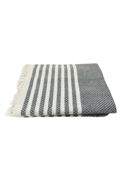 Örgü Desenli Saçaklı Tek Kişilik Pike 170x220 Cm ürün görseli 1
