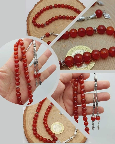 Yemen Akik Taşı Tesbih 33Lük 8mm (55998) ürün görseli 1
