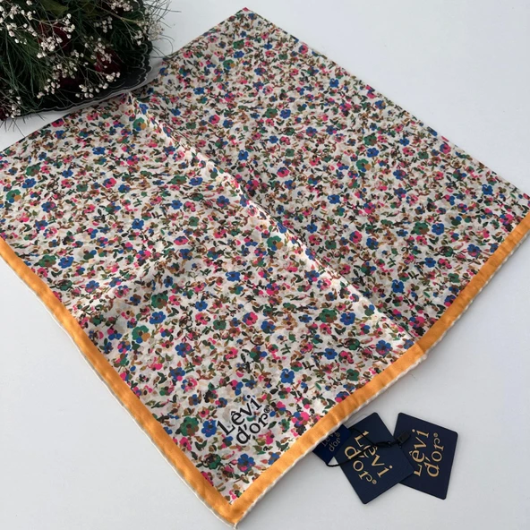 Levi'dor Kristal Eşarp Yeni Sezon Efsane Çiçek Desen LTK9006 ürün görseli 1
