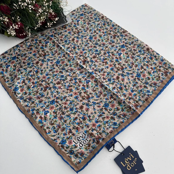 Levi'dor Kristal Eşarp Yeni Sezon Efsane Çiçek Desen LTK9002 ürün görseli 1