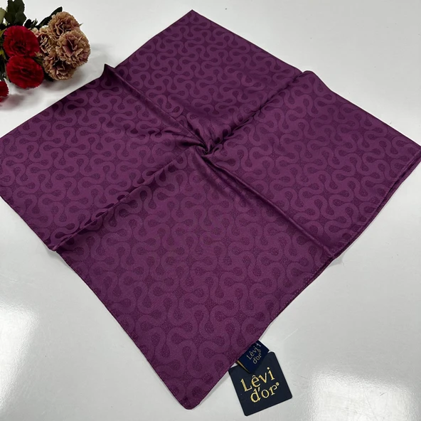 Levidor Kristal Jakar Pamuk Eşarp Mürdüm JPR0105 ürün görseli 1