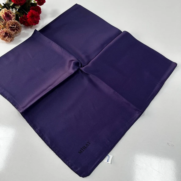 Miray Düz Kristal Eşarp Patlıcan Moru LTA0511 ürün görseli 1