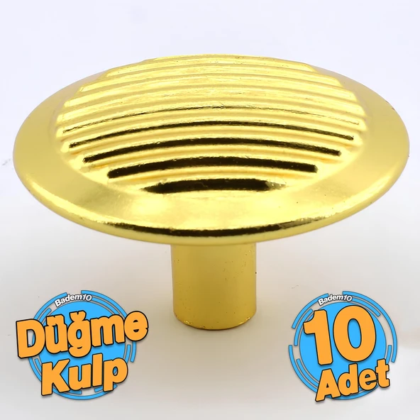 10 Adet Prizma Yuvarlak Kulp Mobilya Mutfak Dolabı Çekmece Dolap Kulplar Kapak Kulp Kulbu Metal Gold ürün görseli 1