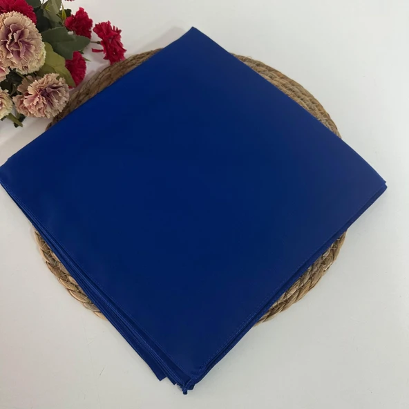 Polo Craft Saks Mavi Medine İpeği Eşarp MEB0202 ürün görseli 1