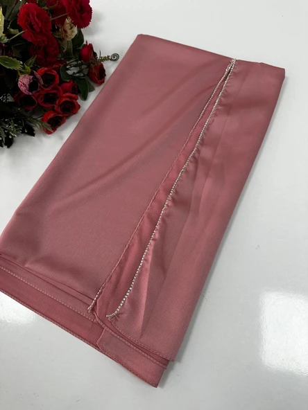 Taşlı Dubai İpeği Şal Şeker Pembe JJ0219 ürün görseli 1