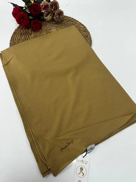 Harem Asya Pamuk Şal Gold HFA0106 ürün görseli 1