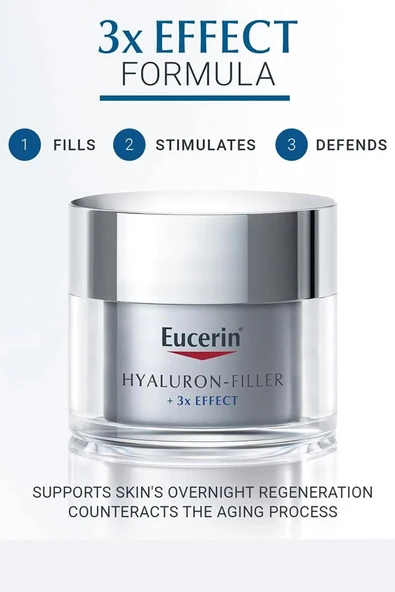 Eucerin Hyaluron-Filler + 3x Effect Gece Kremi 50ML - Resim 3