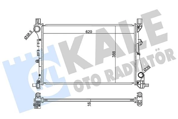 SU RADYATÖRÜ EGEA 1,3MJET-1,4BENZINLI (AL/PL-BRAZING-MT) (16) ürün görseli 1