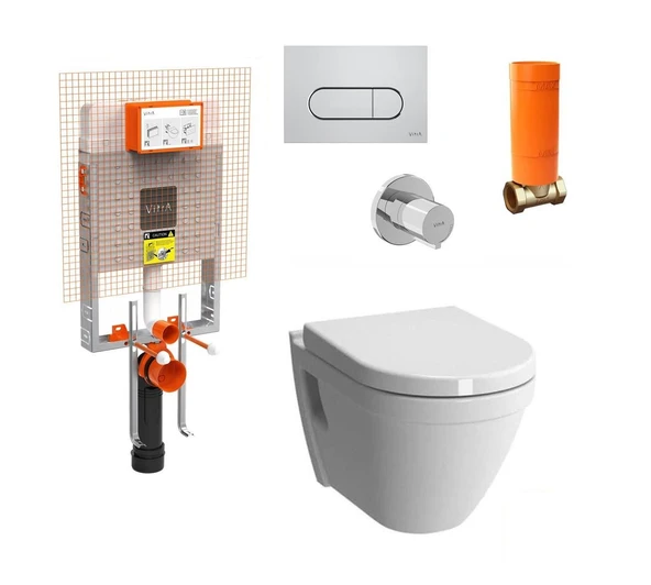 Vitra S50 Asma Klozet ve Vitra Gömme Rezervuar Tam Set 800-2027 ürün görseli 1