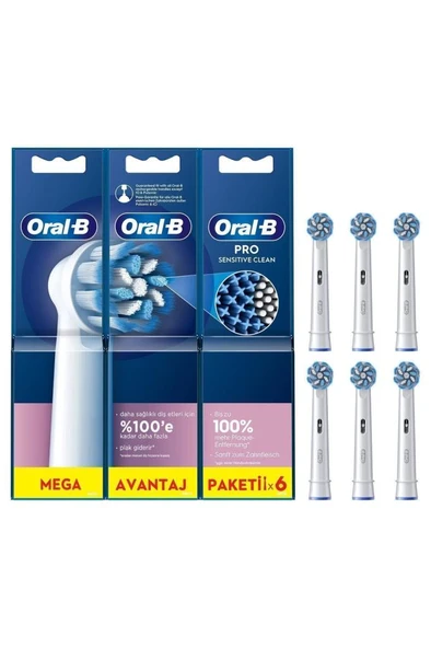 Oral-B Sensitive Şarjlı Diş Fırçası Yedek Başlığı 6’lı ürün görseli 1