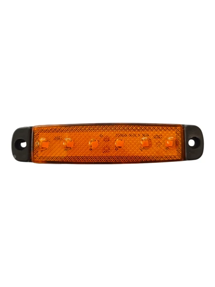 Siyah Kenarlı Sarı Parmak Led Dorse Lamba 6 Ledli 12-24V ürün görseli 1