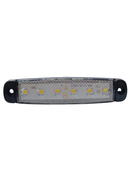 Siyah Kenarlı Beyaz Parmak Led Dorse Lamba 6 Ledli 24V ürün görseli 1