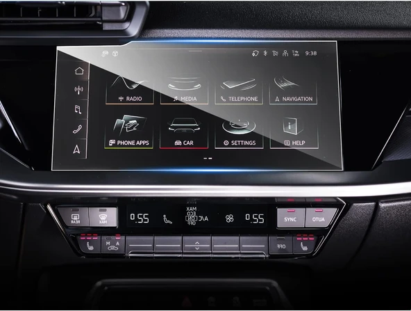 Audi S3 2021-2024 Model 10.1 inç Multimedya Navigasyon Uyumlu 9H Nano Ekran Koruyucu ürün görseli 1
