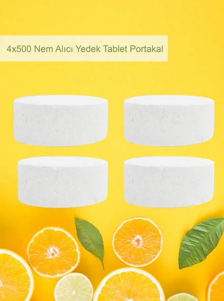 2 Adet 2x500 gr Nem Alıcı Rutubet Ve Küf Önleyici Yedek Tablet Portakal ürün görseli 1