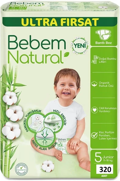 Bebem Natural 5 Numara Junior 320'li Bebek Bezi ürün görseli 1