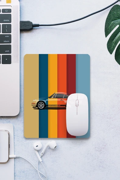 SonicTouch Renkli Araba Temalı Pürüzsüz Yüzey Kaymaz Taban Dikişsiz Kenar Gamer Oyuncu Mouse Pad 19x23cm ürün görseli 1
