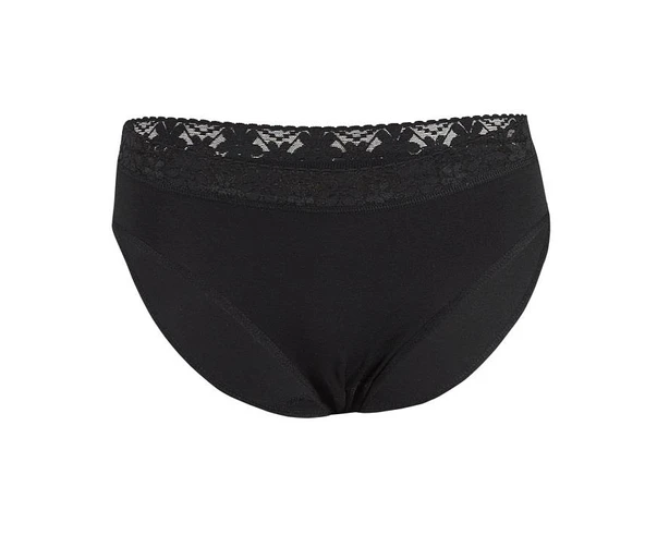 6 Adet Yıldız Bayan Likralı Dantelli Bikini Külot Siyah 3528 ürün görseli 1