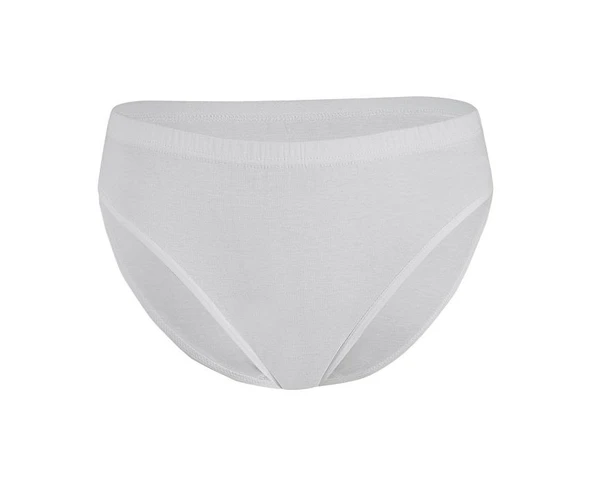 6 Adet Yıldız Bayan Ribana Biyeli Bikini Külot Slip Beyaz 3510 ürün görseli 1