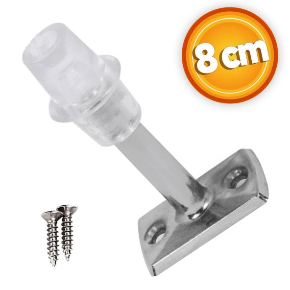 Kapı Stoperi Tamponu Durdurucu Tutucu Krom Metal  8 cm Kapı Stopu Silikonlu ürün görseli 1