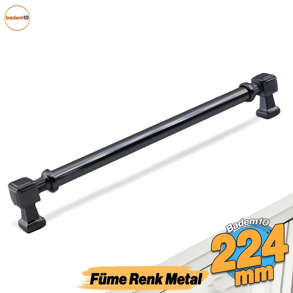 Talas Füme Metal Kulp 224 mm - 22.4 cm Mobilya Çekmece Mutfak Dolabı Dolap Kulpları Kulbu Kulpu ürün görseli 1