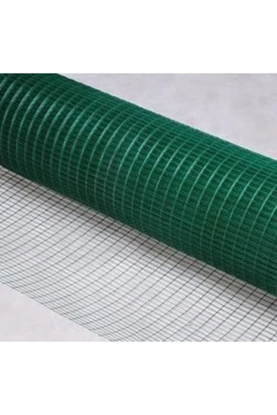 pvc Kaplı Puntalı Yeşil Tel 12x12 Gözaralıklı 150cm Eninde09mm-kafes Teli-kümes Telı-150x10metre ürün görseli 1