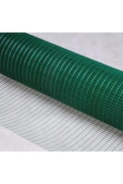 Yamanlar Pvc Kaplı Puntalı Yeşil Tel 12x12 Gözaralıklı 150m Eninde-kafes Teli-kümes Teli-150x5metre ürün görseli 1