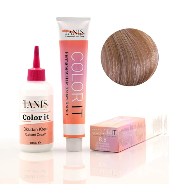 TANİS COLOR-IT (100 ML) Permanent Saç boyası 8.8 (Açık Kahve Sarışın) ürün görseli 1